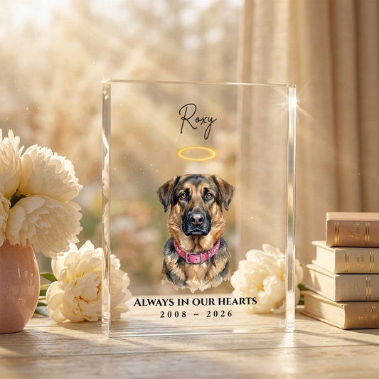 Keep Their Memory Bright: Custom Acrylic Pet Memorial Blocks