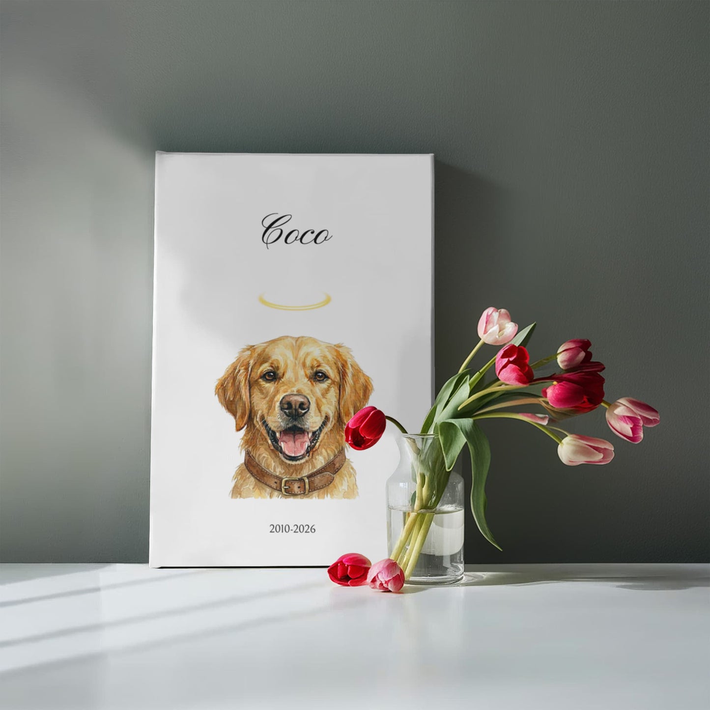 "Forever Loved" Watercolor Pet Memorial – Gallery Wrapped Canvas