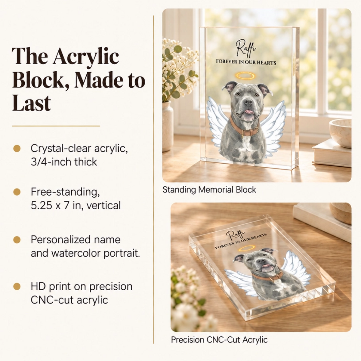 Custom Pet Memorial Acrylic Block