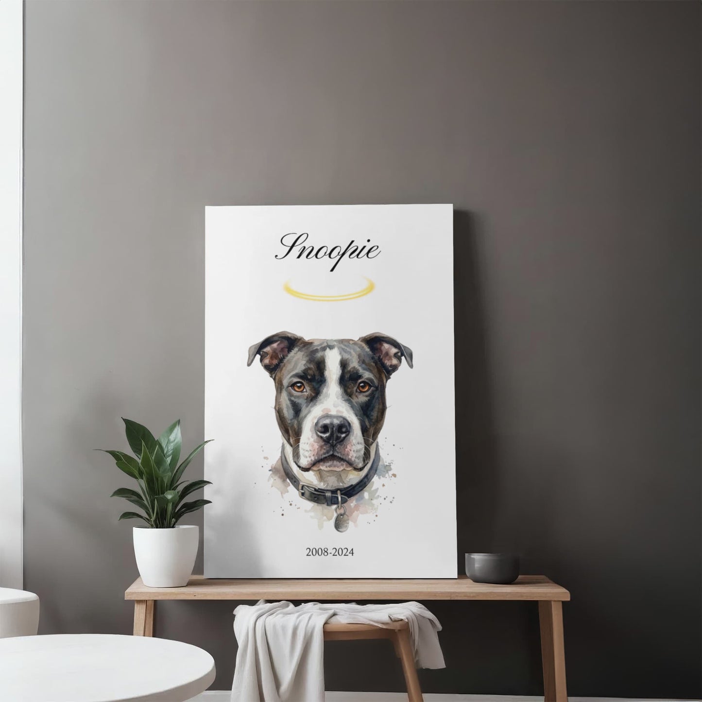 "Forever Loved" Watercolor Pet Memorial – Gallery Wrapped Canvas