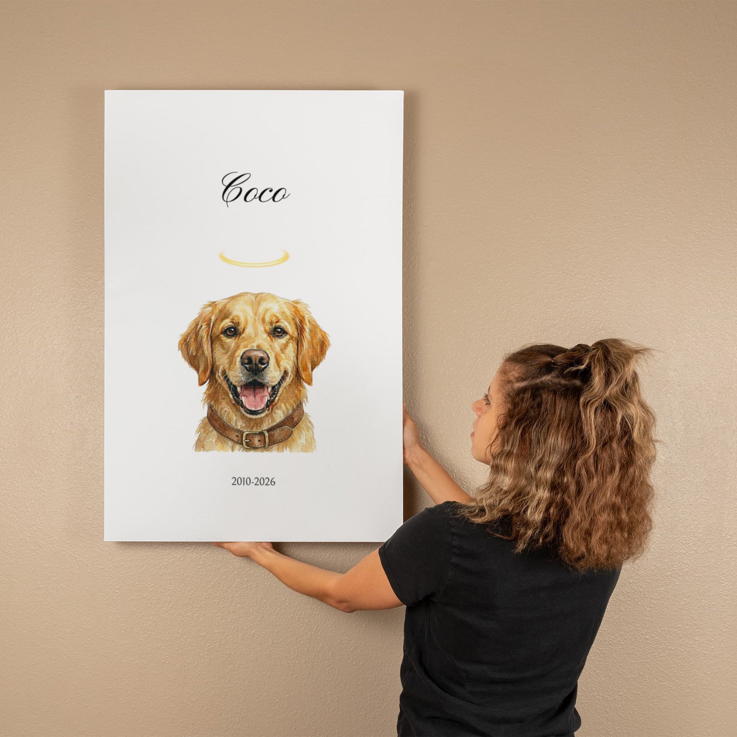 "Forever Loved" Watercolor Pet Memorial – Gallery Wrapped Canvas