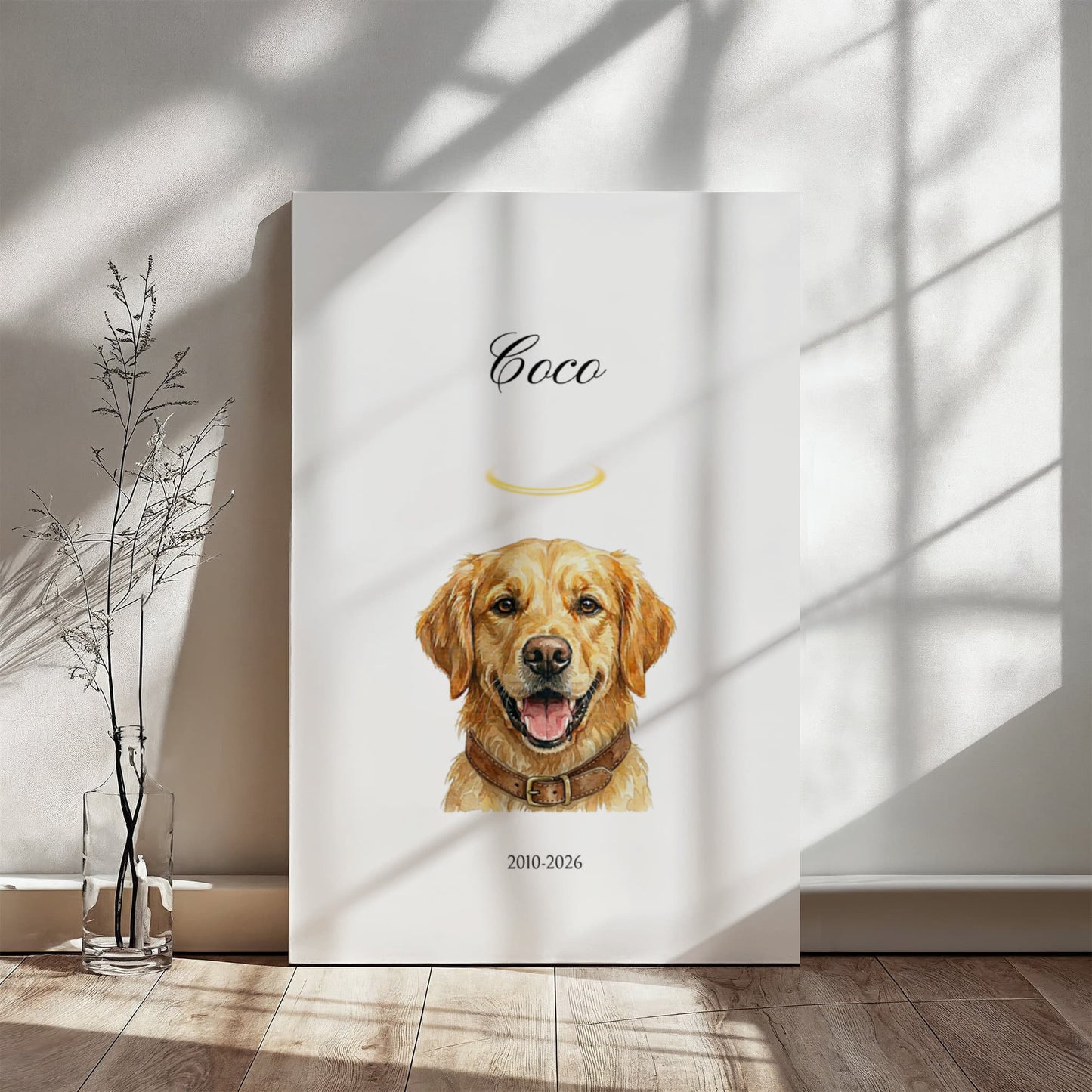 "Forever Loved" Watercolor Pet Memorial – Gallery Wrapped Canvas