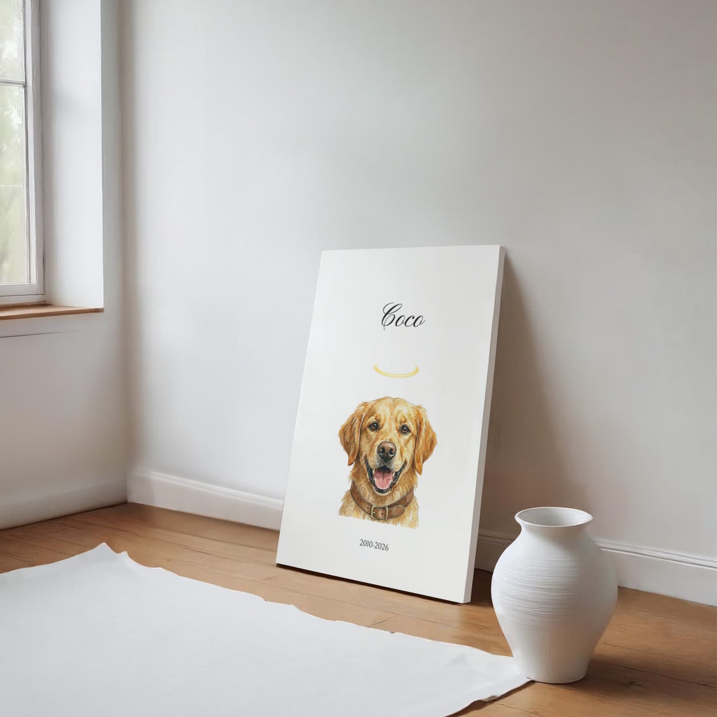 "Forever Loved" Watercolor Pet Memorial – Gallery Wrapped Canvas