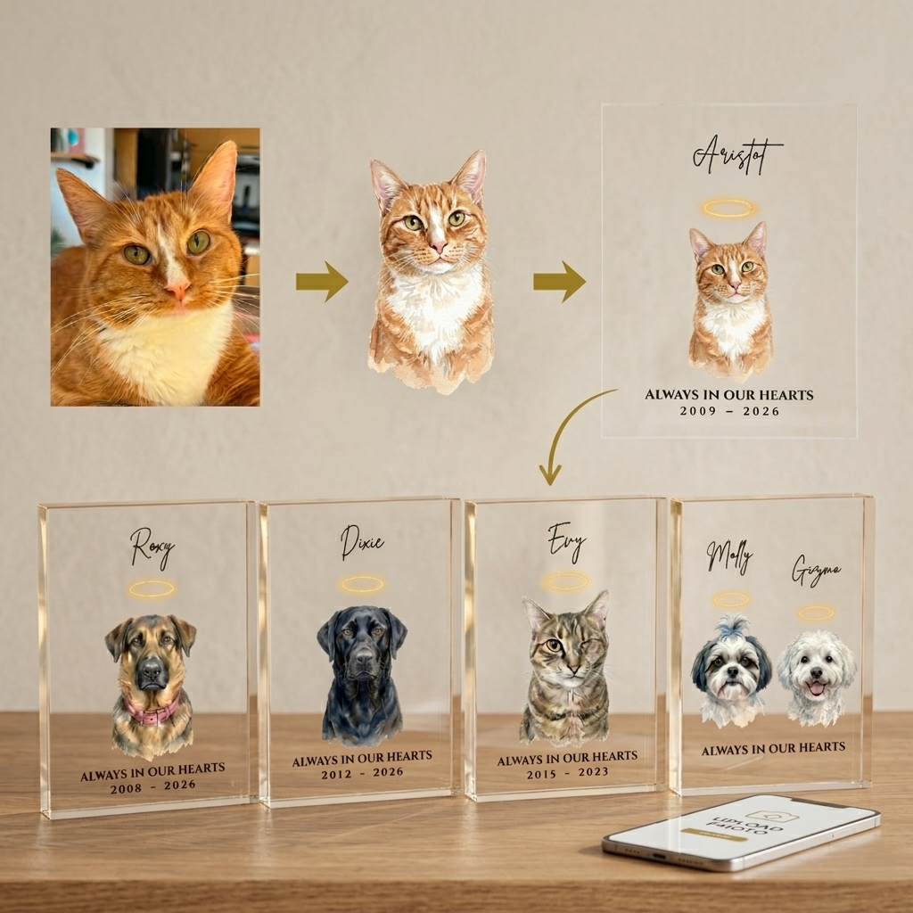 The Eternal Light - Custom Memorial Pet Photo Acrylic