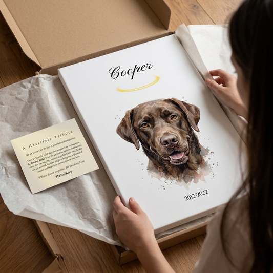 "Forever Loved" Watercolor Pet Memorial – Gallery Wrapped Canvas