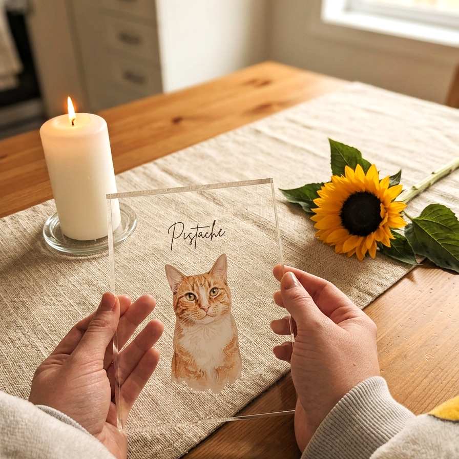The Crystal Bond – Custom Memorial Pet Photo Acrylic