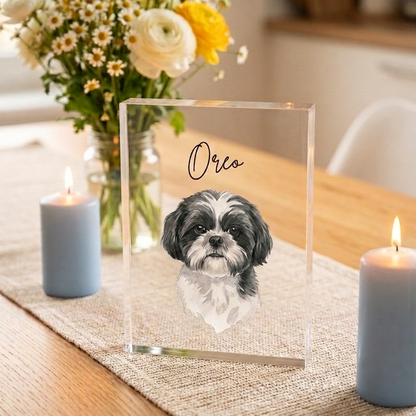 The Crystal Bond – Custom Memorial Pet Photo Acrylic