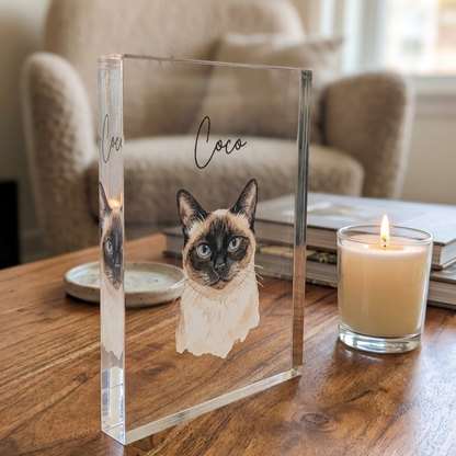 The Crystal Bond – Custom Memorial Pet Photo Acrylic