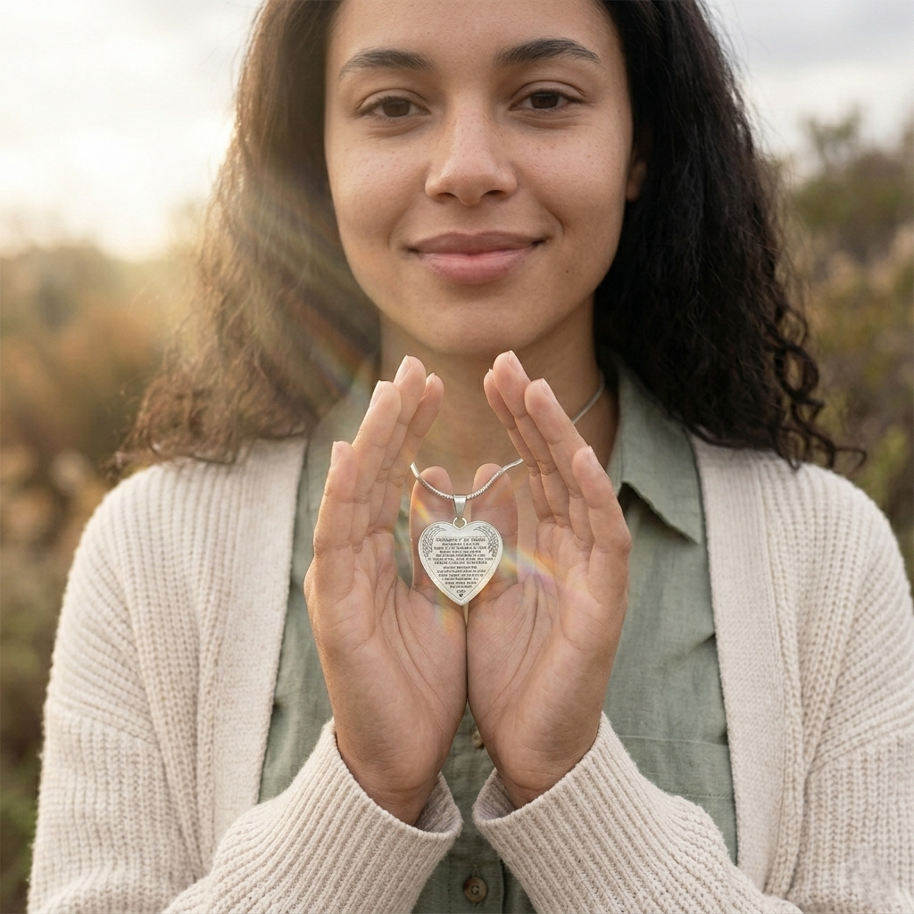 My companion, My Angel - Graphic Heart Dog Memorial Necklace
