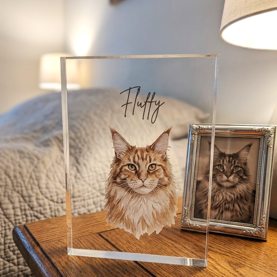 The Crystal Bond – Custom Memorial Pet Photo Acrylic