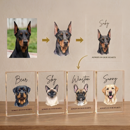 The Crystal Bond – Custom Memorial Pet Photo Acrylic