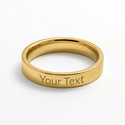 Always with you - Engraved Women's Pet Memorial Gold Ring