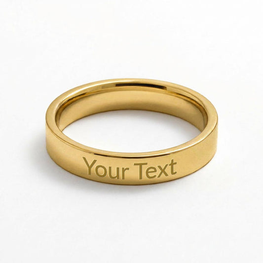 Always with you - Engraved Women's Pet Memorial Gold Ring