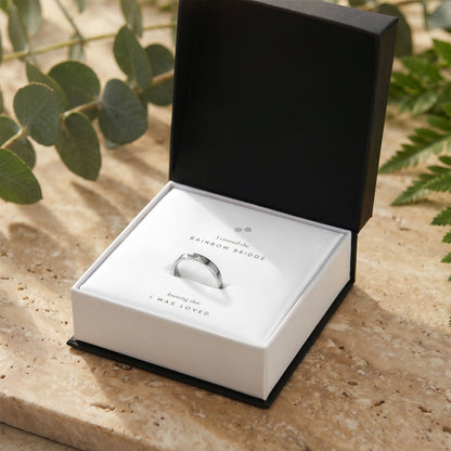Always with you - Engraved Women's Pet Memorial Ring with Gift Box