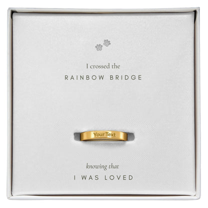 Always with you - Engraved Women's Pet Memorial Ring with Gift Box