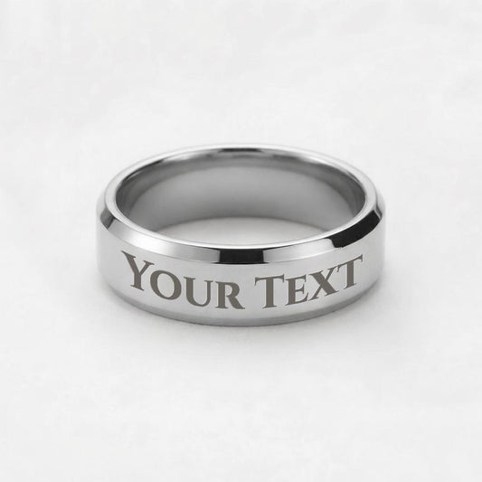 Always with you - Engraved Men's Pet Memorial Stainless Steel Ring