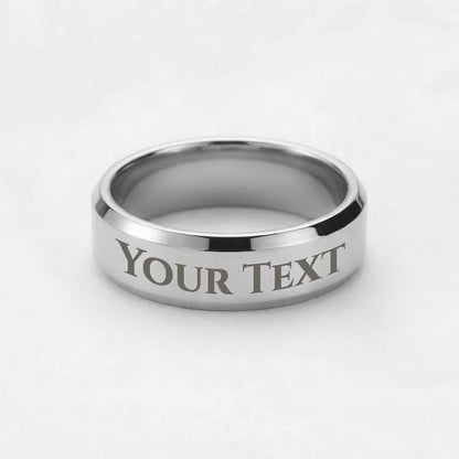 Always with you - Engraved Men's Pet Memorial Stainless Steel Ring