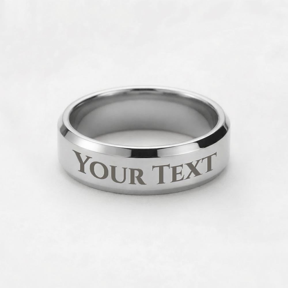 Always with you - Engraved Men's Pet Memorial Stainless Steel Ring