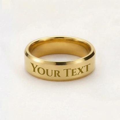 Always with you - Engraved Men's Pet Memorial Gold Ring