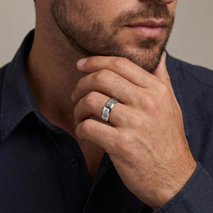 Always with you - Engraved Men's Pet Memorial Ring with Gift Box